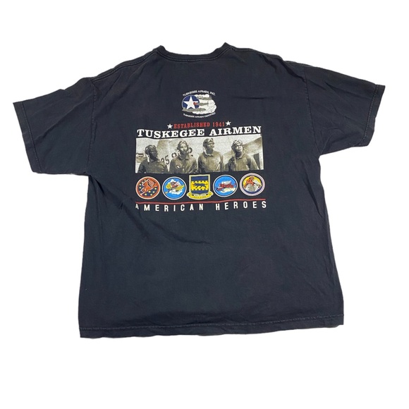 Vintage Tuskegee Airmen Red Tails Air Force 2X T-Shirt USAF Big Boy Gear - Picture 2 of 3